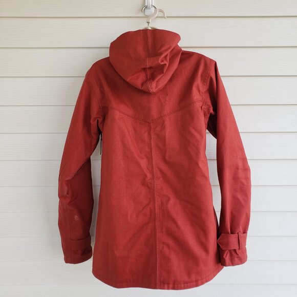 Holden Women's M hooded snowboard jacket in burnt orange / rust color - Picture 4 of 15